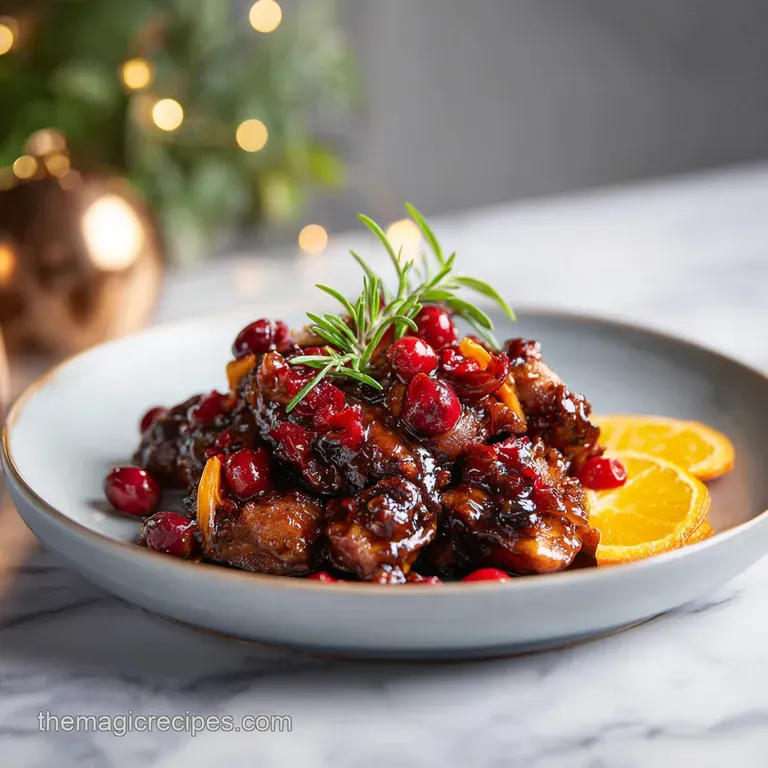 Cranberry Orange Chicken with Citrus Glaze