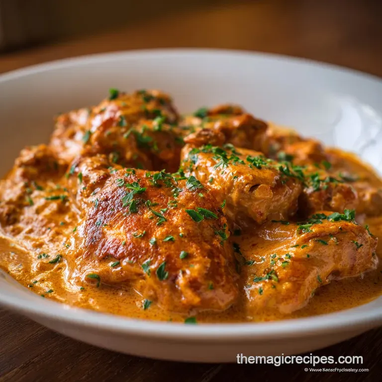 Chicken Paprikash: Rich and Creamy Hungarian Comfort Classic (Csirke Paprik&aacute;s) presentation