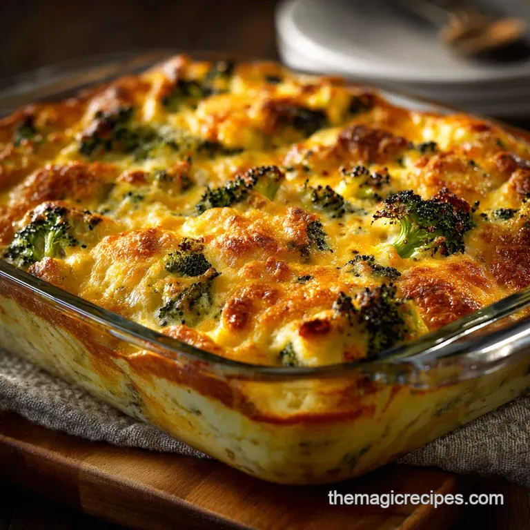 Broccoli Casserole: the Ultimate Creamy Cheddar Crispy Onion Bake presentation