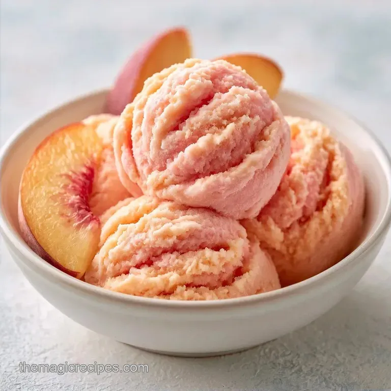 Old Fashioned Creamy Peach Sherbet
