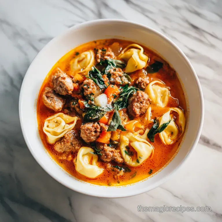 Crockpot Tortellini Soup with Sausage