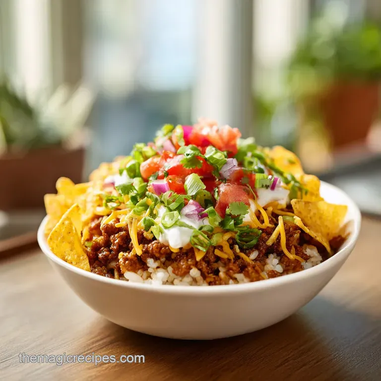 Taco Rice Bowl With Doritos