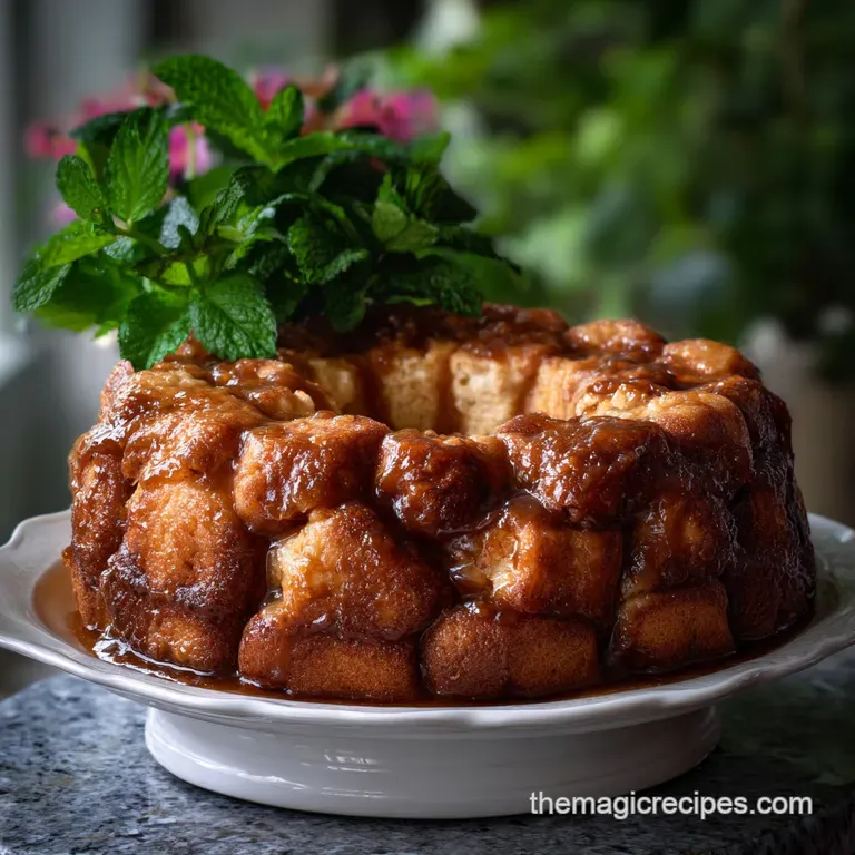 Golden-brown pull-apart bread with a glistening, caramelized crust and soft, pillowy interior. Perfect for sharing and enj...