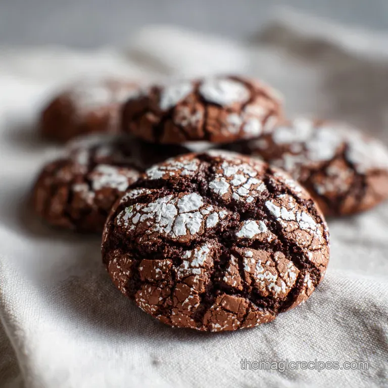 Chocolate Crinkle Cookies: Fudgy and Rich
