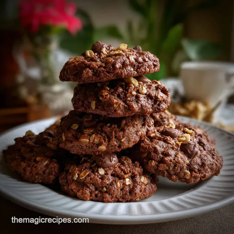 Easy Oats Cocoa Cookies: Fudge Texture Guaranteed presentation