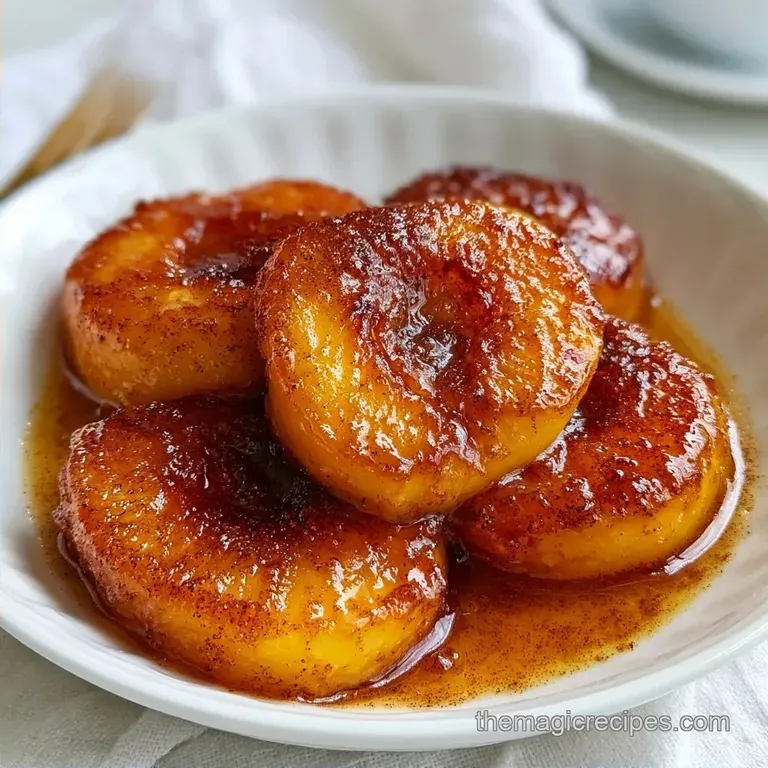 Easy Oven Baked Peaches with Brown Sugar