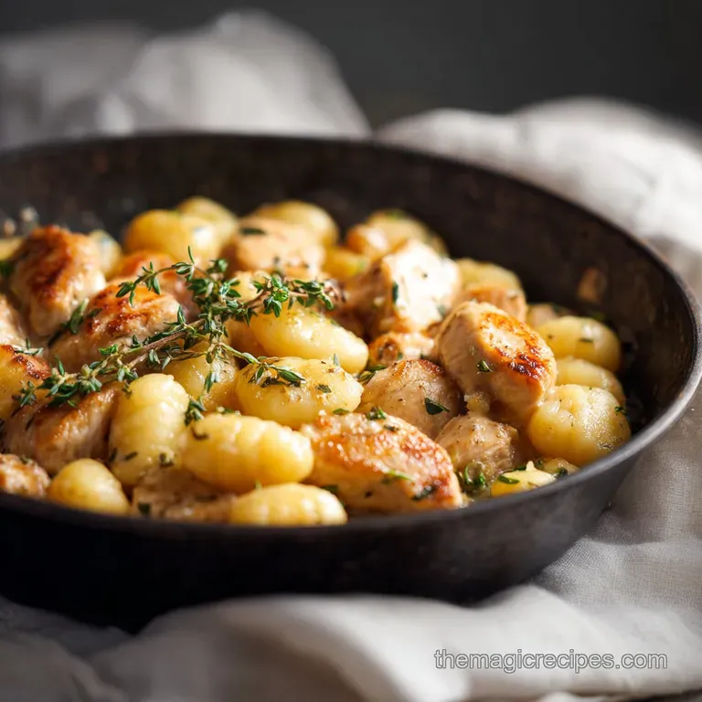 Garlic Chicken Gnocchi Skillet: Golden Seared