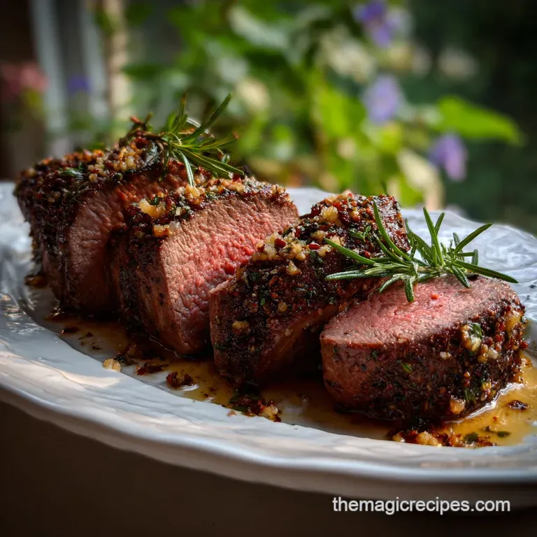 New Years Food Idea with Garlic Herb Beef Tenderloin