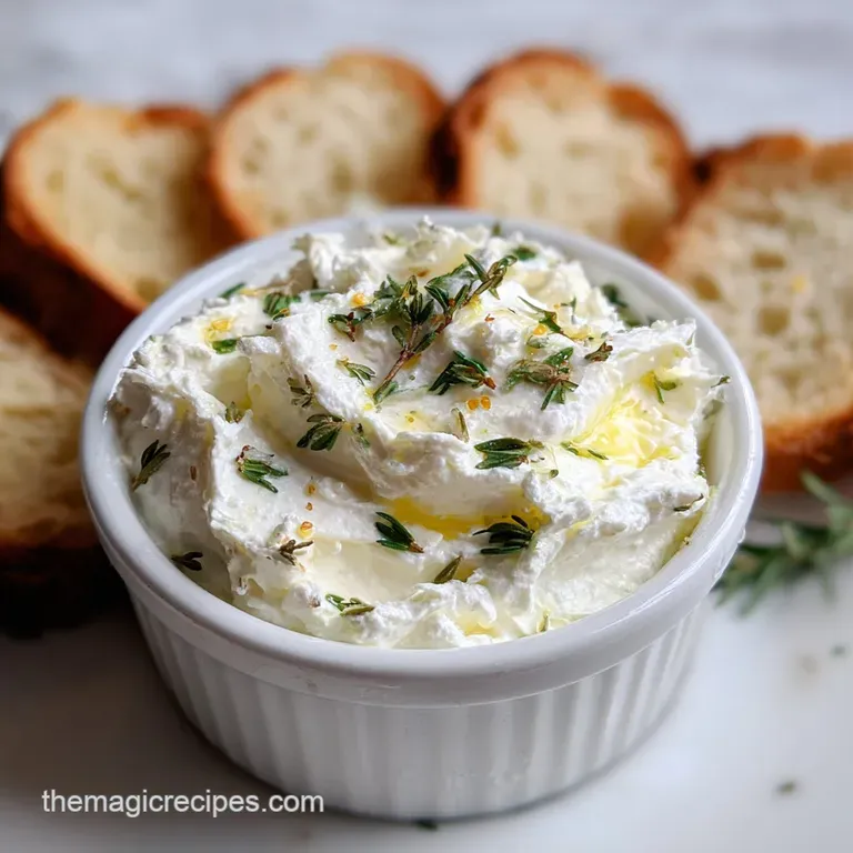 Elegant appetizer plate featuring crusty bread slices with a savory, aromatic garlic topping. Garnished with fresh herbs.