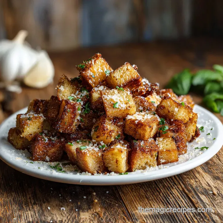 Garlic Parmesan Croutons: Shatter Crisp Topper