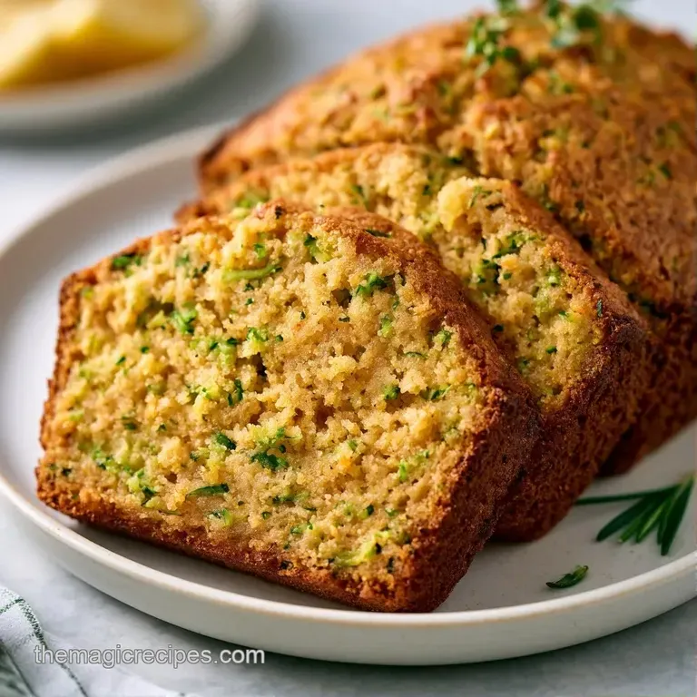Slices of golden-brown spiced cake on a white ceramic plate with a dollop of softened butter and cinnamon sprinkles.