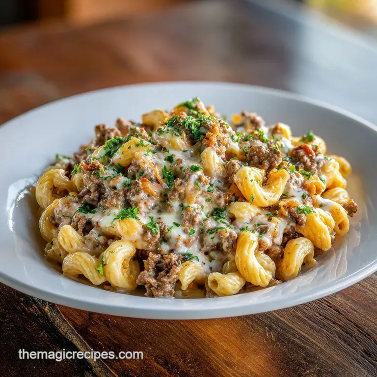 Ground Beef Alfredo Bake: Velvety and Quick