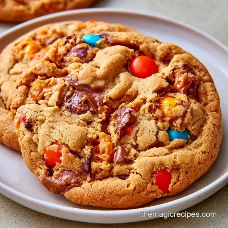 Vibrant, multi-colored cookies piled high on a white platter, accented by playful sprinkles and autumn leaves.