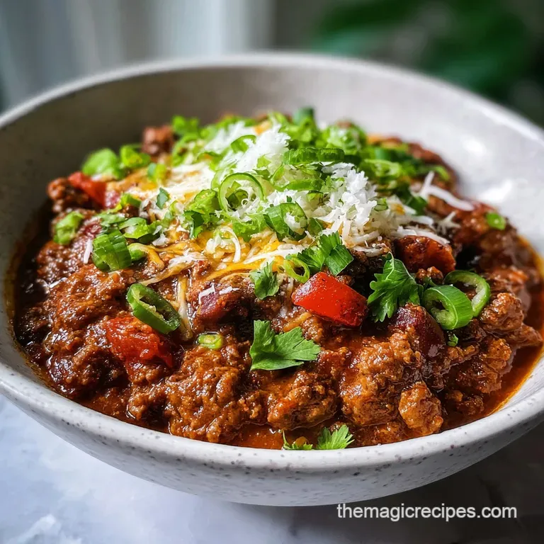 Hot dog nestled in a chili-smothered bun, sides overflowing. A vibrant, comforting sight, steam rising from the rich topping.