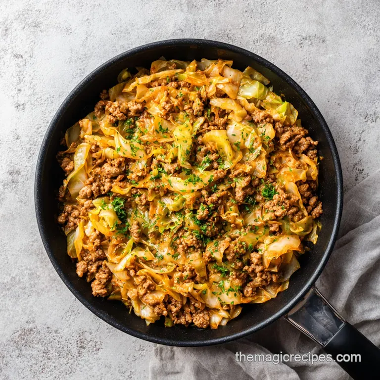 Keto Ground Beef Cabbage Roll Skillet