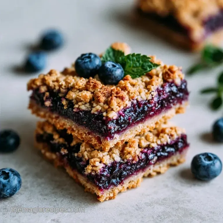 Large Batch Blueberry Crumble Bars with Oats