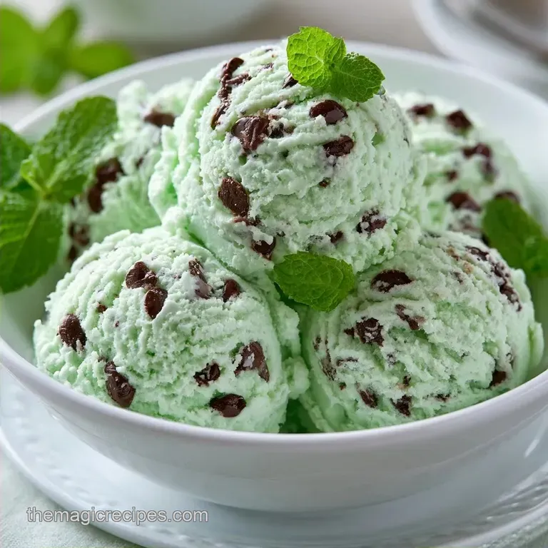 Mint Chocolate Chip Ice Cream: Rich and Airy