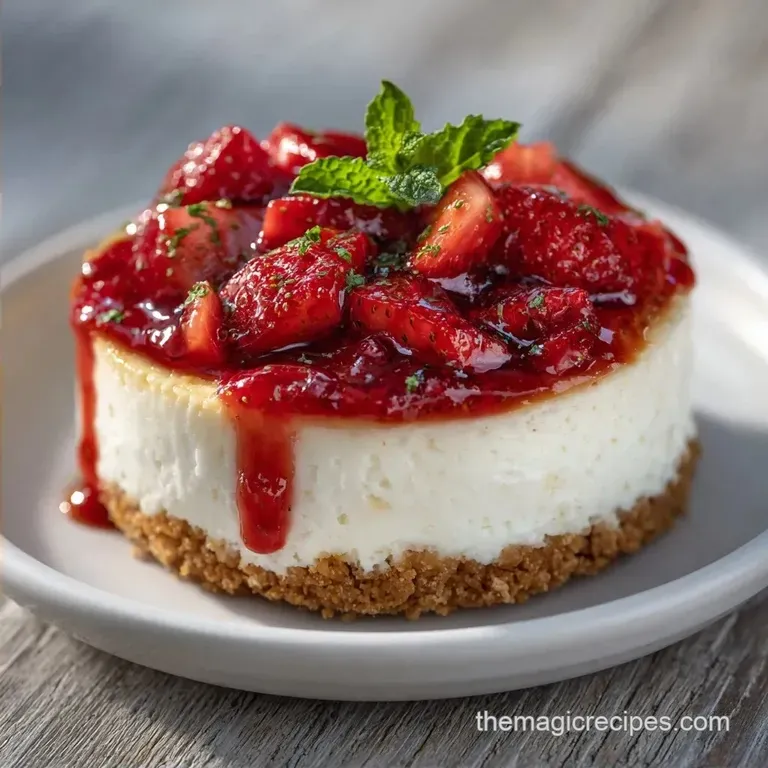 No Bake Strawberry Cheesecake: Creamy and Rich