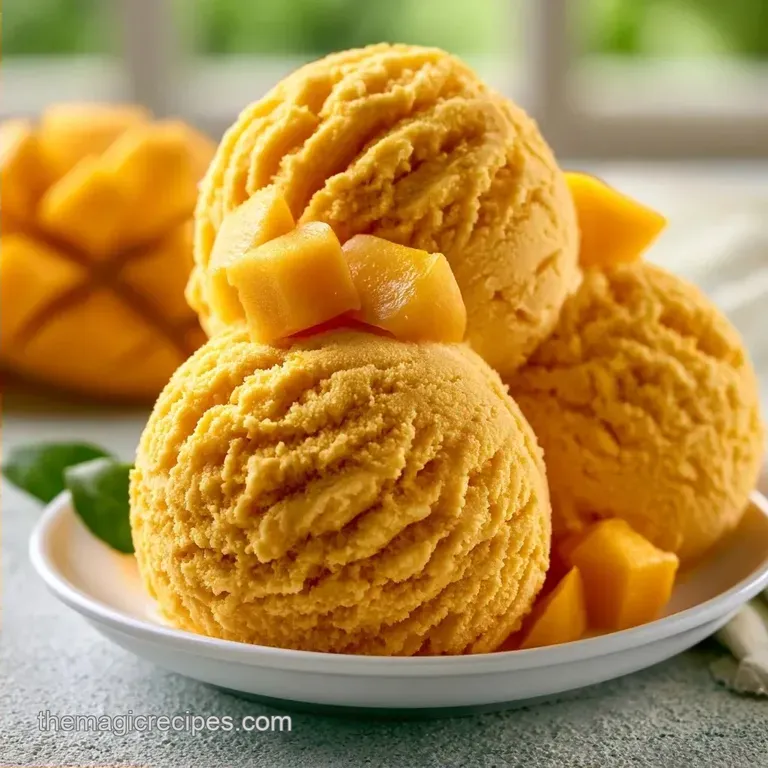 Mango Ice Cream: Ultra-Creamy and No-Churn