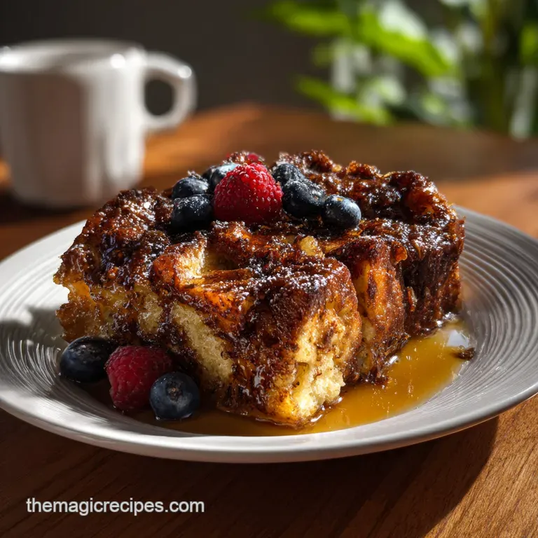 Overnight French Toast Casserole with Pecan Crust