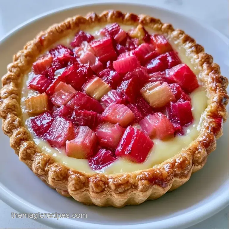 A neat slice of tart on a white porcelain plate, dusted with powdered sugar and paired with fresh berries.