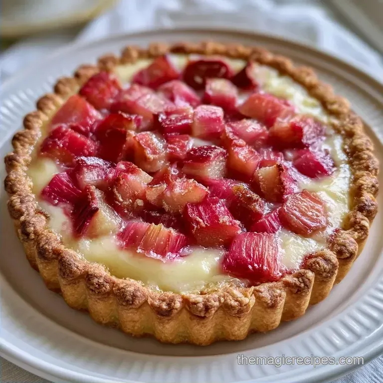 Rhubarb Custard Tart: Silky and Decadent