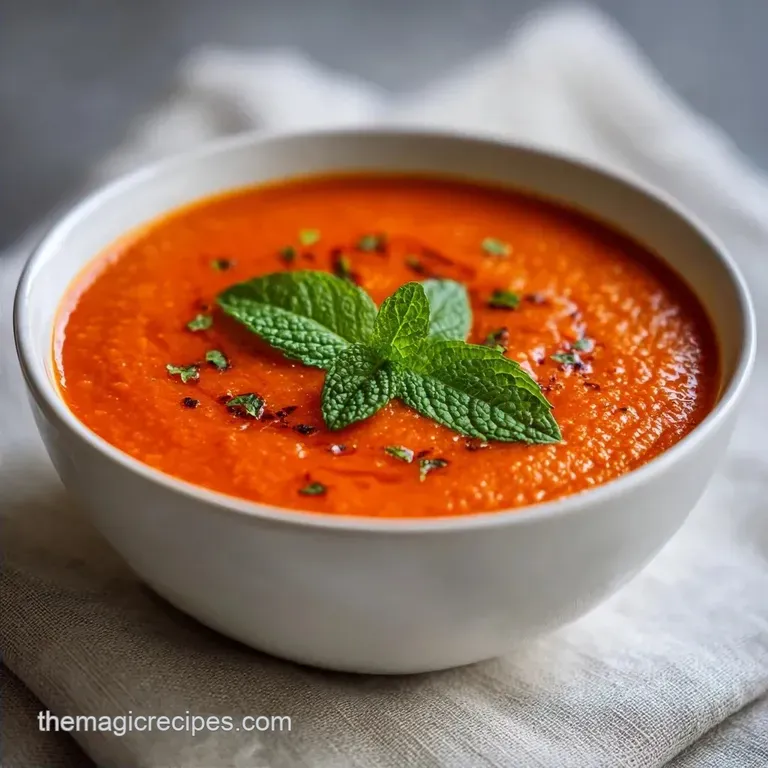 Savory Roasted Pepper Soup: Silky and Vibrant
