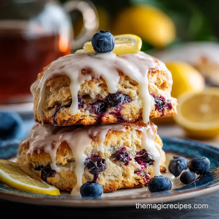 Blueberry Scones Recipe: the Ultimate Sky-High Cream Scones presentation