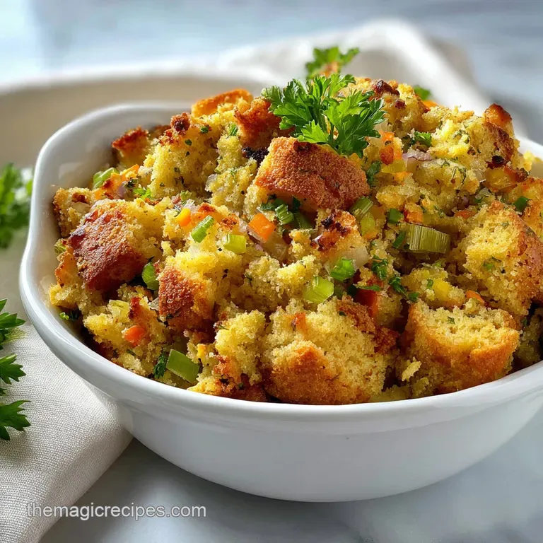 Slow Cooker Cornbread Dressing: Moist & Flavorful