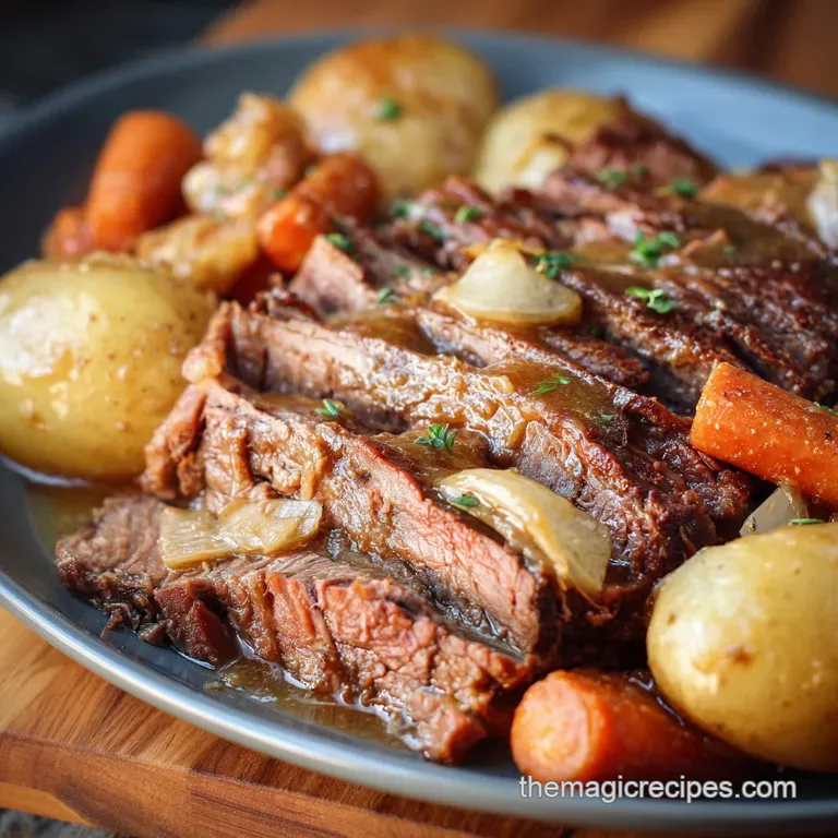 Slow Cooker Corned Meat with Root Vegetables presentation