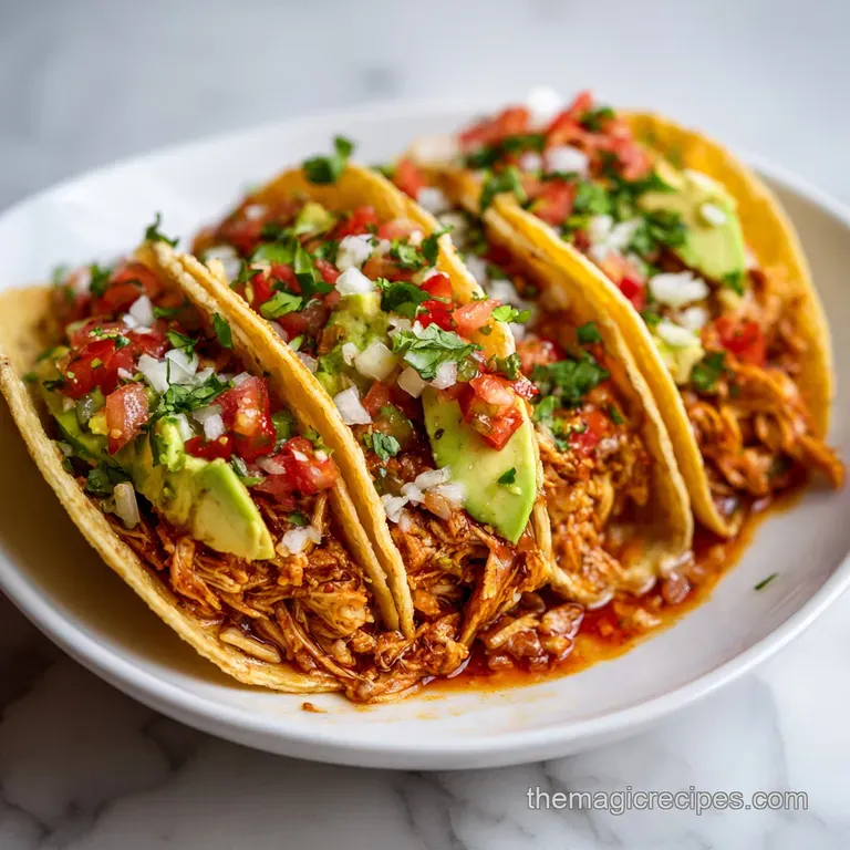 Slow Cooker Pulled Chicken Tacos