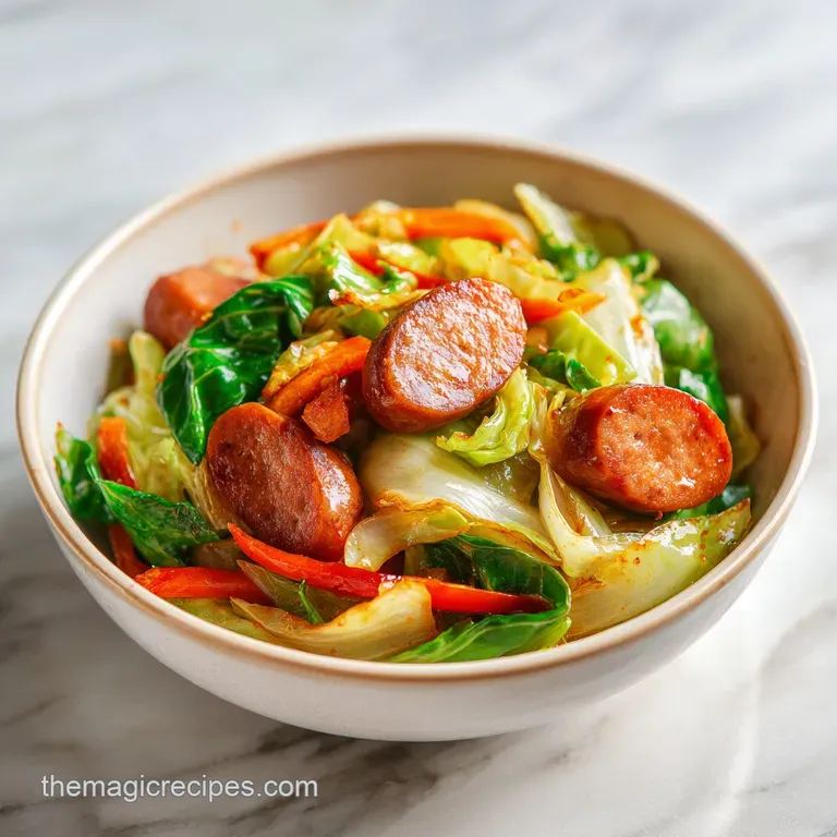 Smoked Sausage and Cabbage Stir Fry