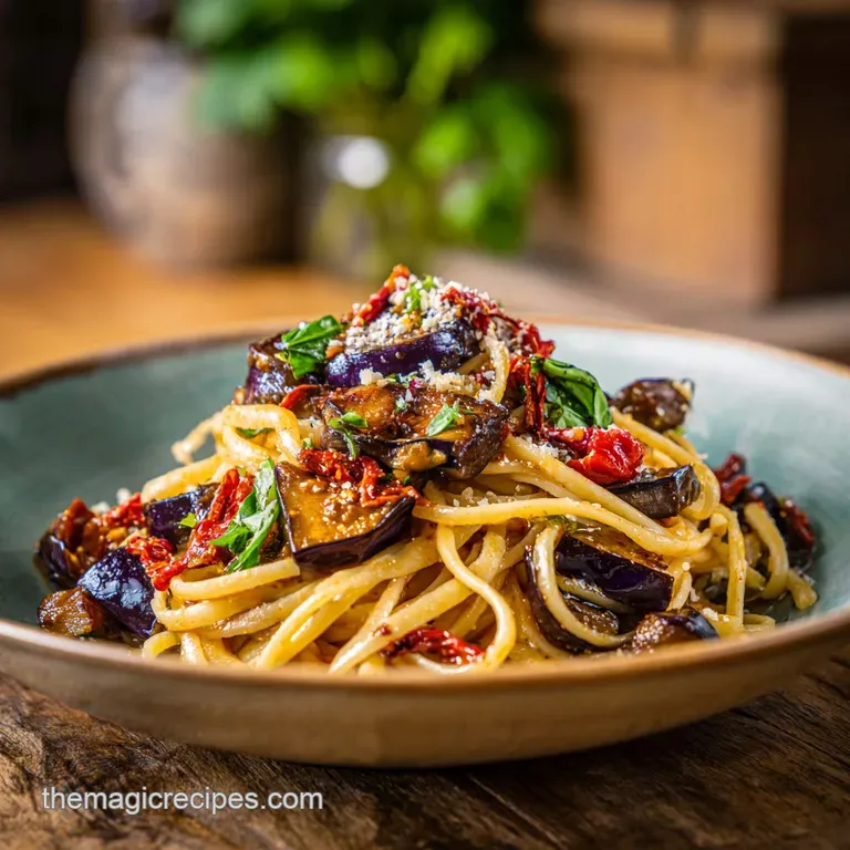 Spicy Eggplant Pasta with Zesty Tomato Sauce
