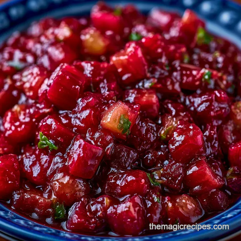Spicy Rhubarb Chutney: Tangy and Glossy