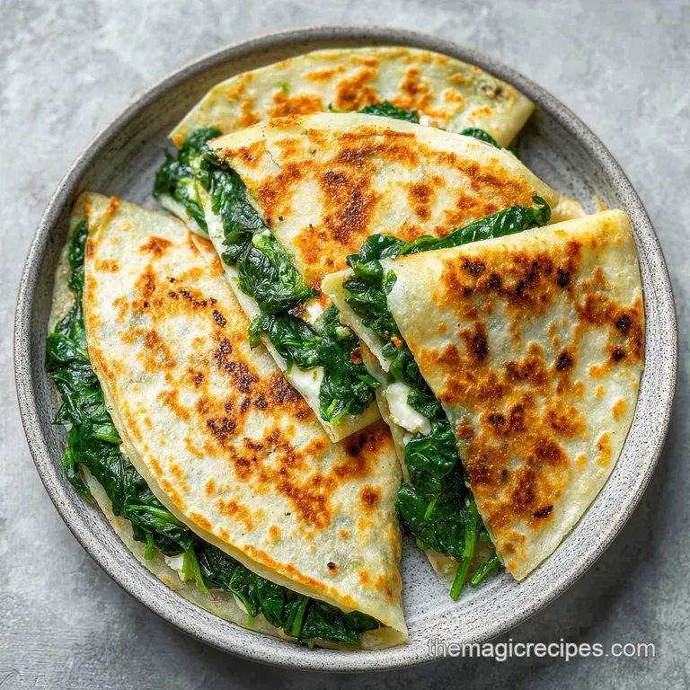 Spinach Feta Quesadillas: Crispy & Tangy