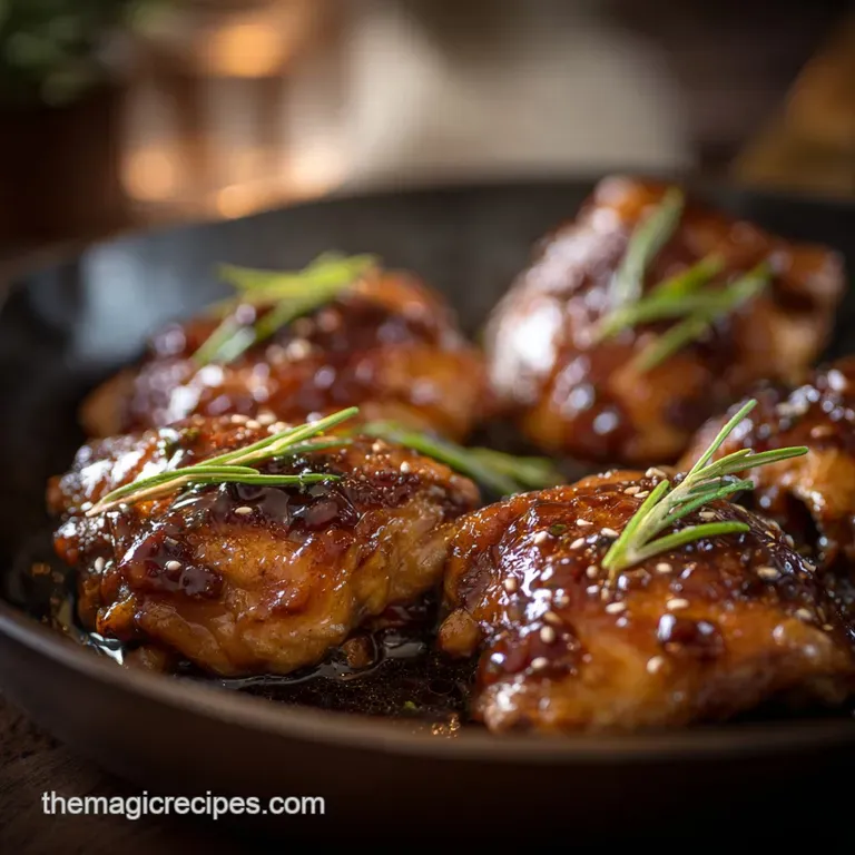 Asian Chicken Thighs: Sticky Glazed Honey-Ginger (Better Than Takeaway)