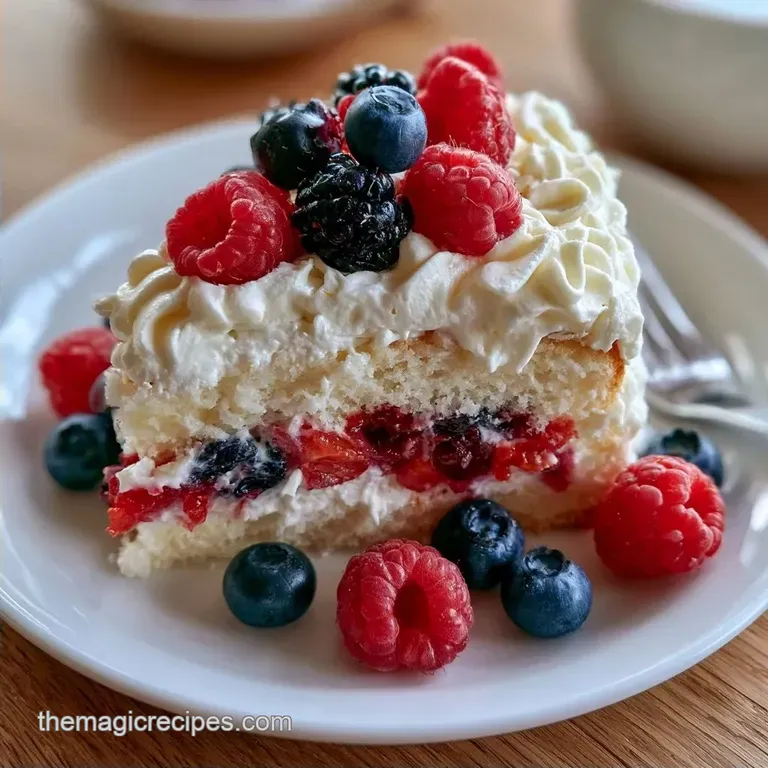 Summer Berry Whipped Cream Cake with Mascarpone