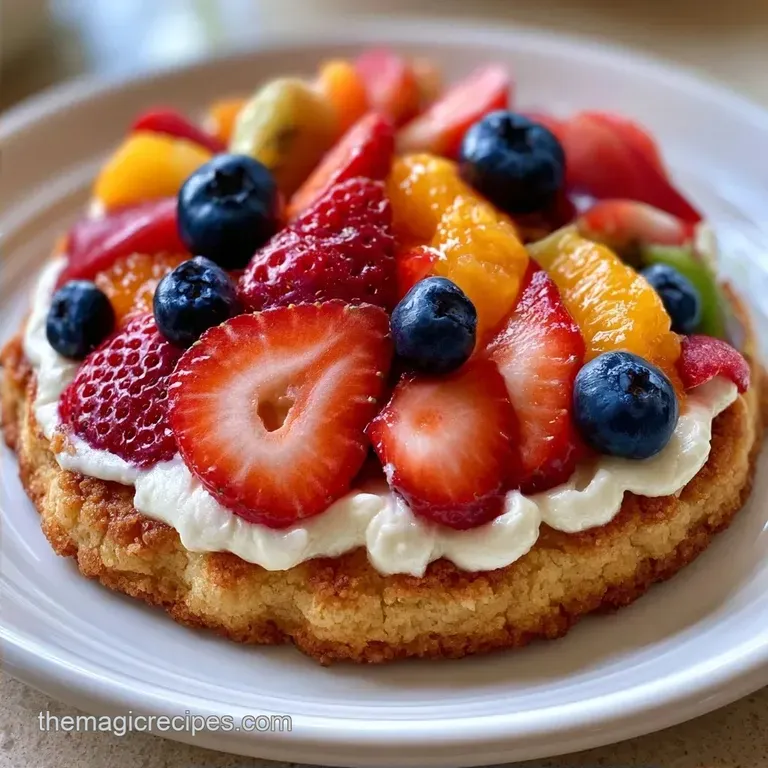 Summer Fruit Pizza Recipe with Brown Sugar Crust