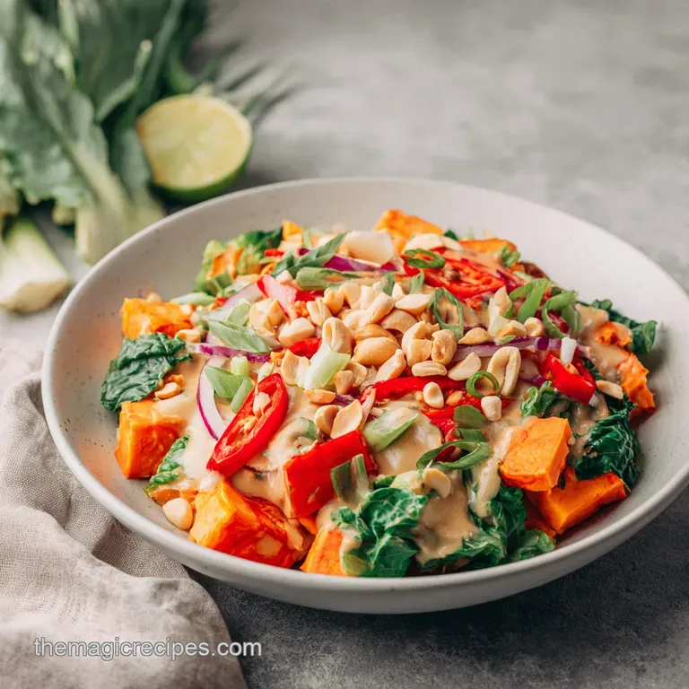 Sweet Potato Buddha Bowl with Peanut Ginger Sauce
