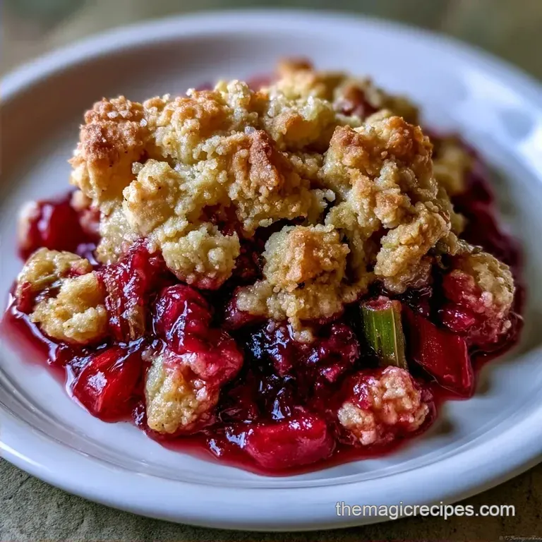 Traditional Rhubarb Cobbler: Crisp Oat Topping