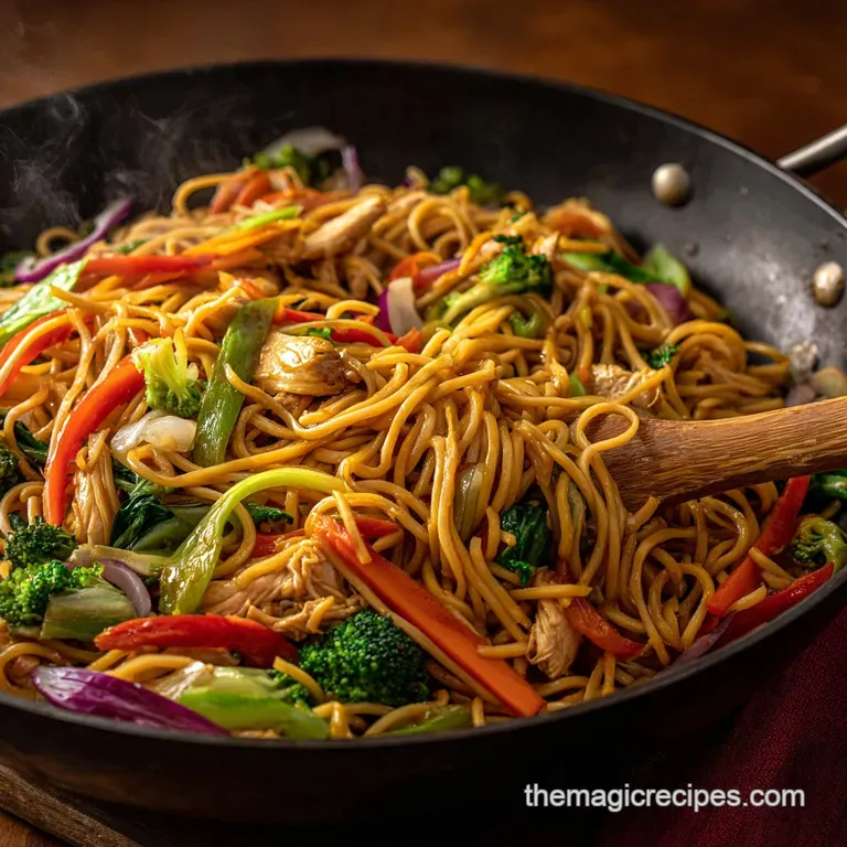 Chicken Lo Mein: Wok Roll for the Ultimate 30-Minute Takeaway Noodles presentation