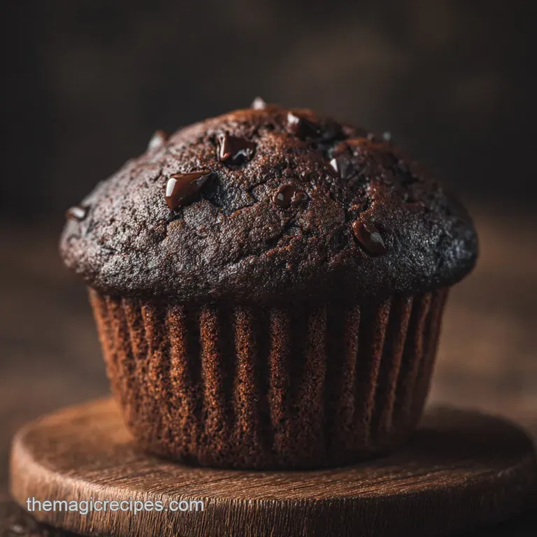 Chocolate Muffins: the Ultimate Bakery-Style Double Chocolate Recipe presentation