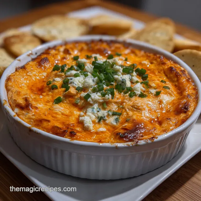 Ultimate Game Day Buffalo Chicken Dip Recipe presentation
