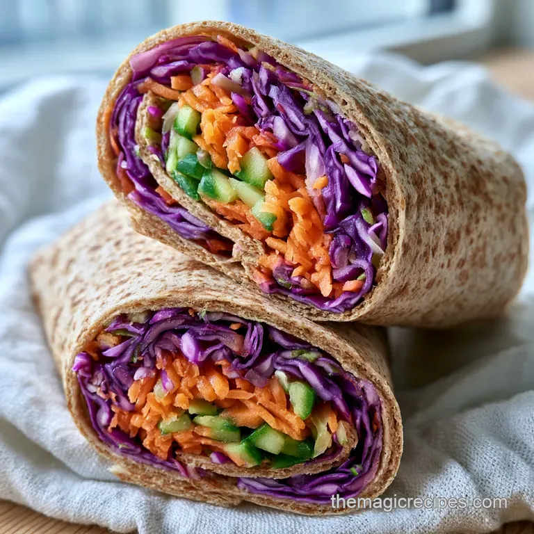 Sliced wraps arranged in a row, showing bright layers of fresh vegetables and creamy hummus on a dark slate board.