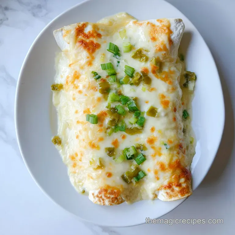 White Chicken Enchiladas: Creamy and Cheesy
